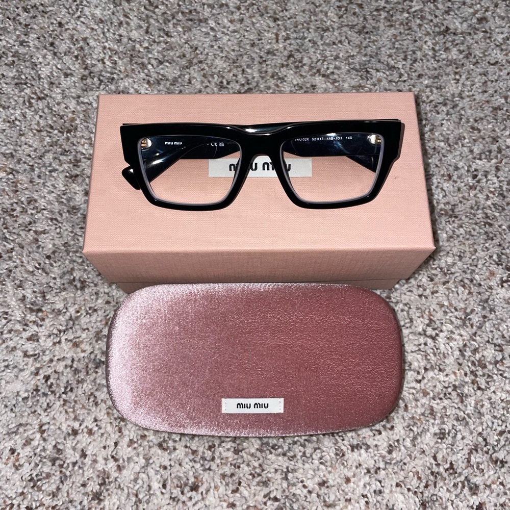 Miu Miu 02XV Black Eyeglasses